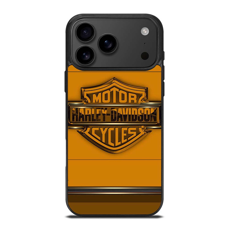 HARLEY DAVIDSON MOTORCYCLES LOGO YELLOW iPhone 17 Pro Max Case Cover HARLEY DAVIDSON MOTORCYCLES LOGO YELLOW iPhone 17 Pro Max Case Cover