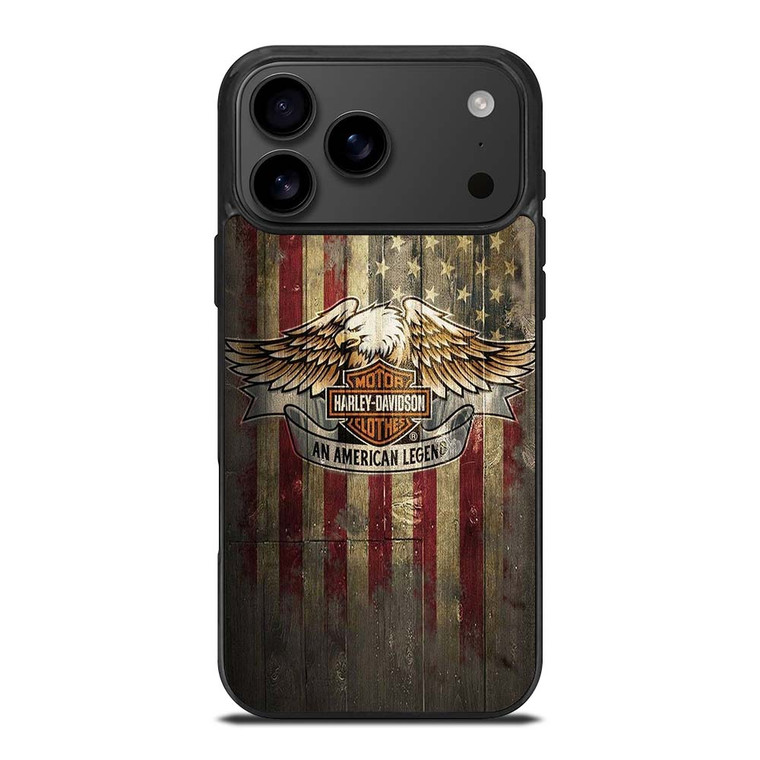 HARLEY DAVIDSON MOTORCYCLES USA WOOD LOGO iPhone 17 Pro Max Case Cover