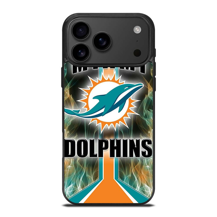 MIAMI DOLPHINS STRIPE NFL LOGO iPhone 17 Pro Max Case Cover MIAMI DOLPHINS STRIPE NFL LOGO iPhone 17 Pro Max Case Cover