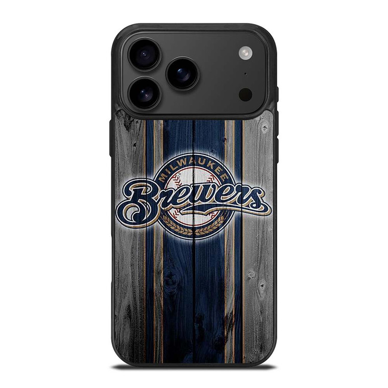 MILWAUKEE BREWERS BASEBALL WOODEN LOGO iPhone 17 Pro Max Case Cover MILWAUKEE BREWERS BASEBALL WOODEN LOGO iPhone 17 Pro Max Case Cover