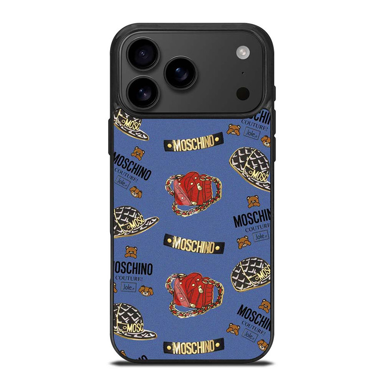 MOSCHINO COUTURE BEAR PATTERN iPhone 17 Pro Max Case Cover MOSCHINO COUTURE BEAR PATTERN iPhone 17 Pro Max Case Cover