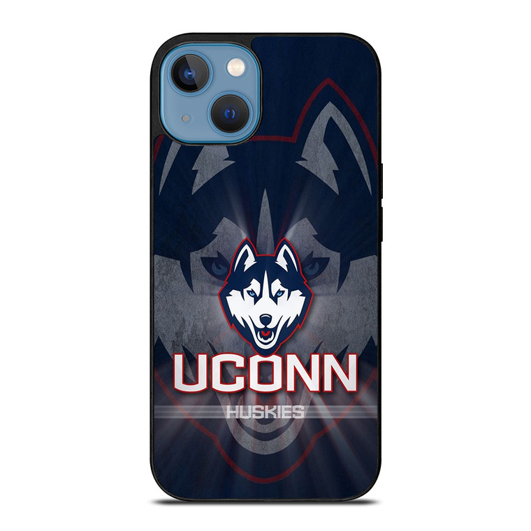 UCONN HUSKIES BASKETBALL METAL LOGO iPhone 13 Case Cover