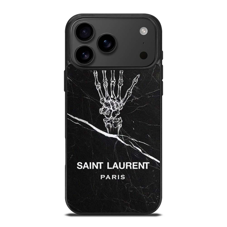SAINT LAURENT PARIS SKELETON LOGO iPhone 17 Pro Max Case Cover