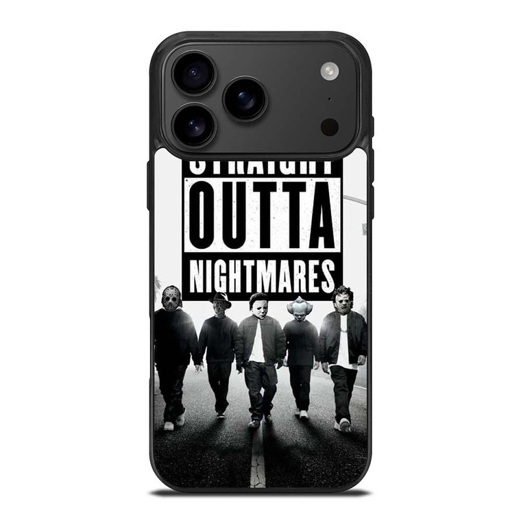 STRAIGHT OUTTA NIGHTMARES HORROR MOVIES CHARACTERS iPhone 17 Pro Max Case Cover