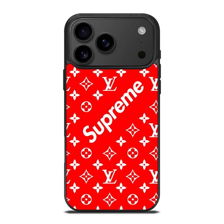 SUPREME LOUIS VUITTON RED iPhone 17 Pro Max Case Cover