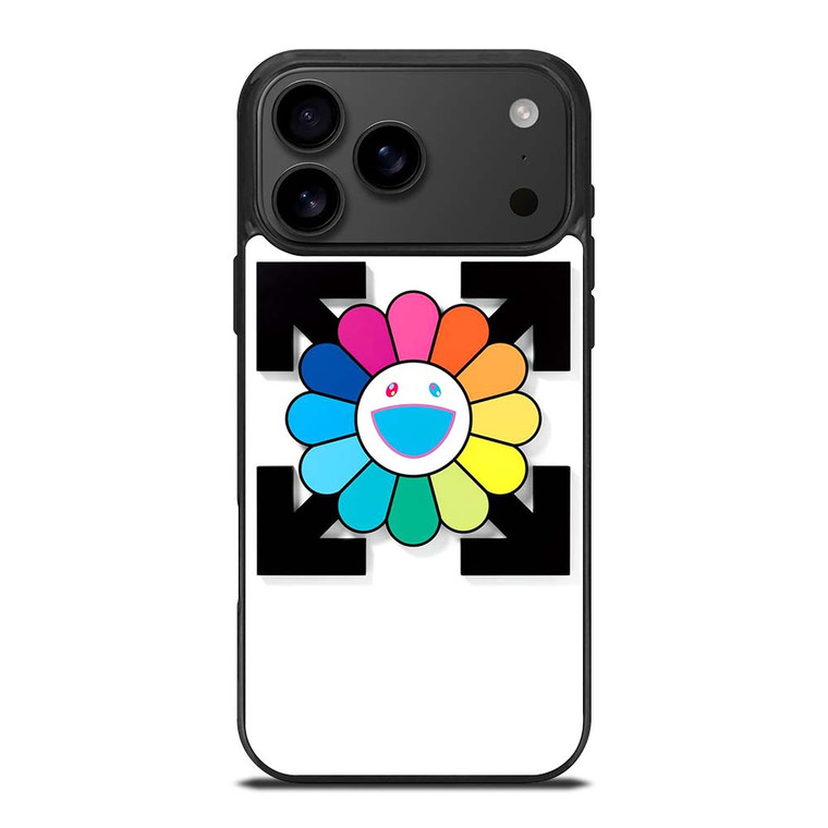 TAKASHI MURAKAMI SMILEY FLOWER OFF WHITE iPhone 17 Pro Max Case Cover