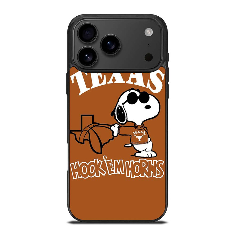 TEXAS LONGHORNS SNOOPY CARTOON iPhone 17 Pro Max Case Cover