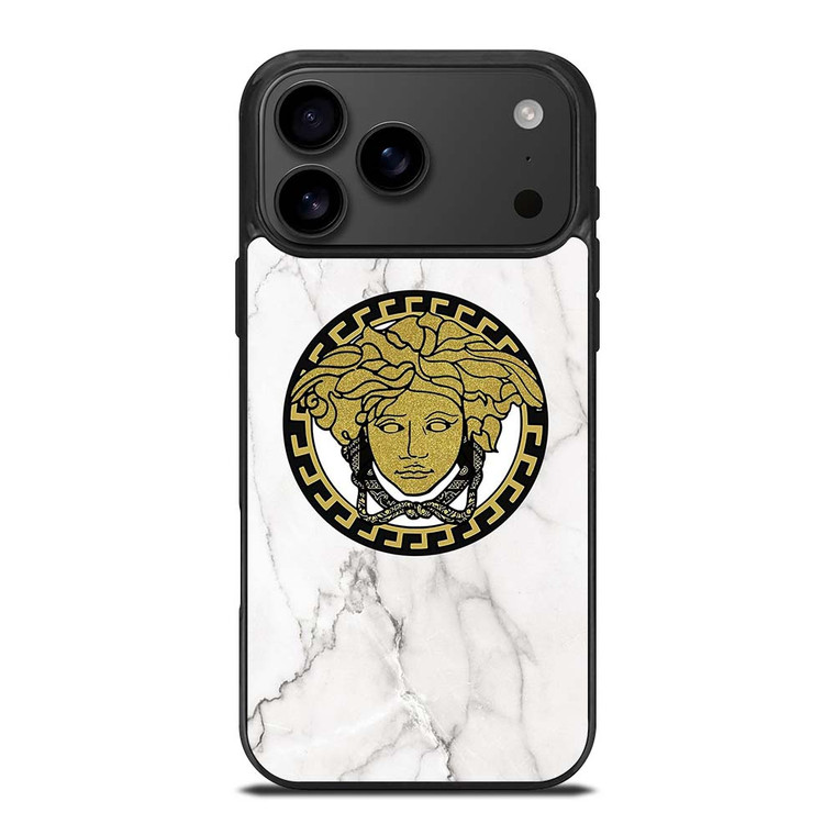 VERSACE GOLDEN LOGO ICON MARBLE iPhone 17 Pro Max Case Cover