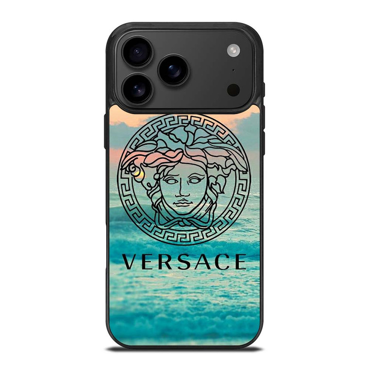 VERSACE LOGO BLUE SEA ICON iPhone 17 Pro Max Case Cover