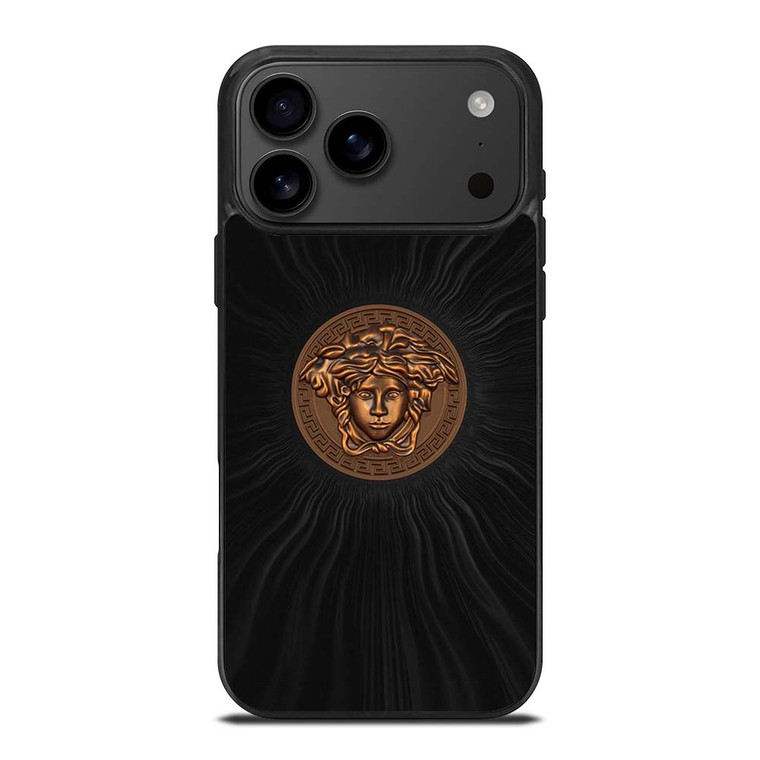 VERSACE LOGO EMBLEM GOLD BLACK ICON iPhone 17 Pro Max Case Cover