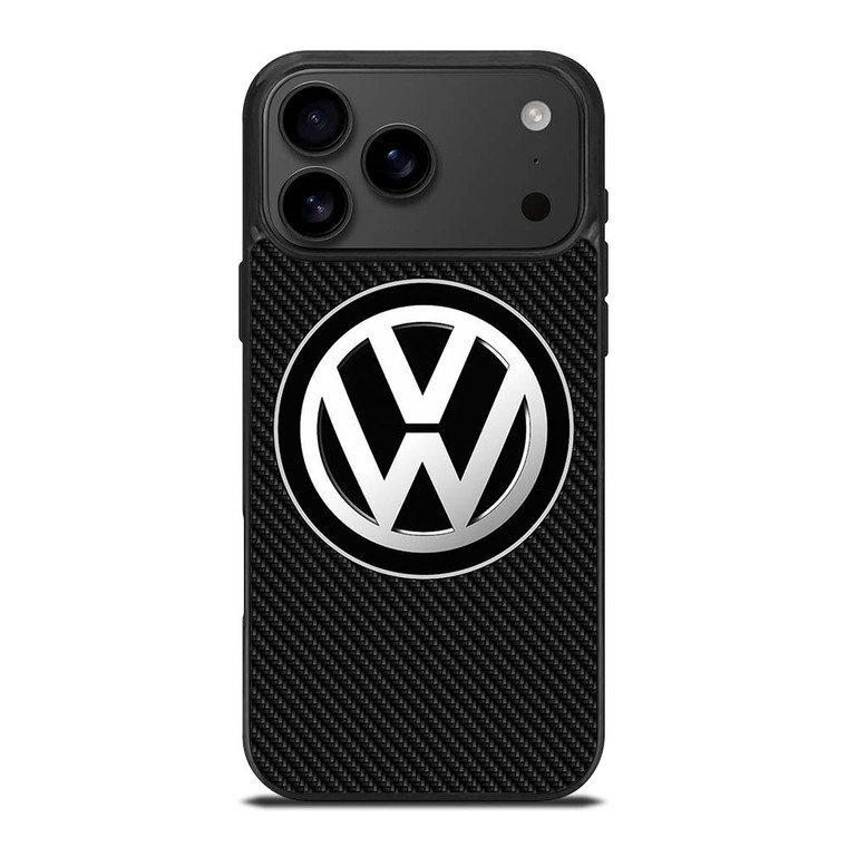 VW VOLKSWAGEN BLACK CARBON iPhone 17 Pro Max Case Cover