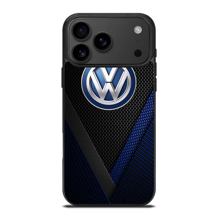VW VOLKSWAGEN BLUE CARBON EMBLEM iPhone 17 Pro Max Case Cover