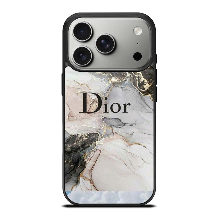 CHRISTIAN DIOR LOGO ICON ON MARBLE iPhone 17 Pro Case Cover