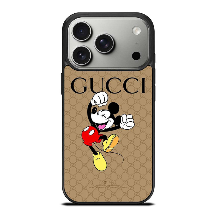 GUCCI LOGO PATTERN DISNEY MICKEY MOUSE iPhone 17 Pro Case Cover GUCCI LOGO PATTERN DISNEY MICKEY MOUSE iPhone 17 Pro Case Cover