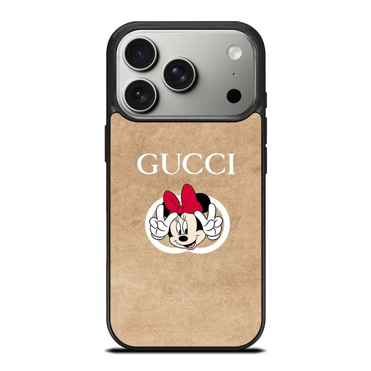 GUCCI LOGO PATTERN DISNEY MINNIE MOUSE iPhone 17 Pro Case Cover GUCCI LOGO PATTERN DISNEY MINNIE MOUSE iPhone 17 Pro Case Cover