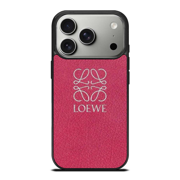 LOEWE LEATHER PINK iPhone 17 Pro Case Cover
