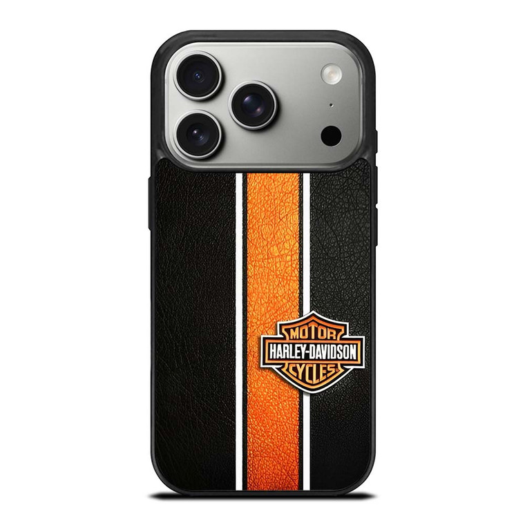 MARLEY DAVIDSON LOGO ON LEATHER iPhone 17 Pro Case Cover
