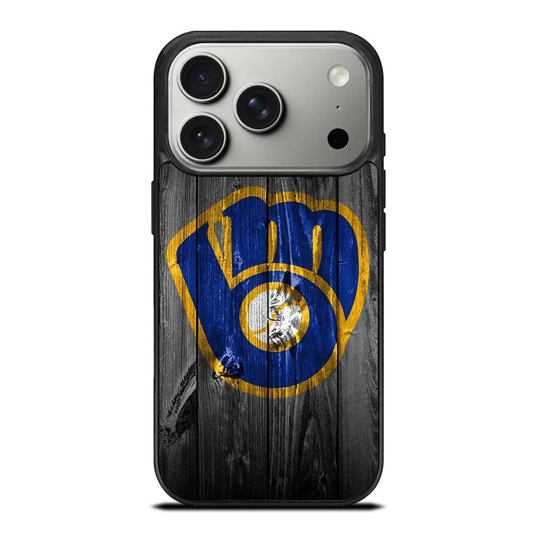 MILWAUKEE BREWERS BASEBALL WOOD LOGO iPhone 17 Pro Case Cover MILWAUKEE BREWERS BASEBALL WOOD LOGO iPhone 17 Pro Case Cover