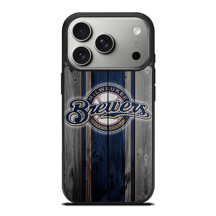MILWAUKEE BREWERS BASEBALL WOODEN LOGO iPhone 17 Pro Case Cover MILWAUKEE BREWERS BASEBALL WOODEN LOGO iPhone 17 Pro Case Cover