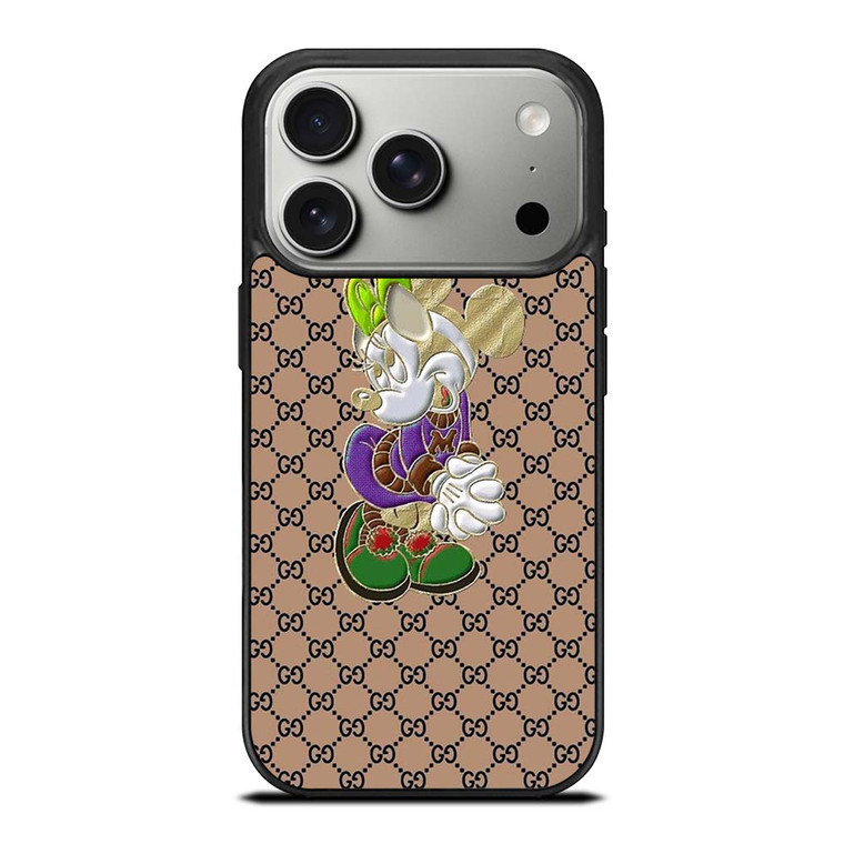 MINNIE MOUSE GUCCI PATTERN LOGO iPhone 17 Pro Case Cover MINNIE MOUSE GUCCI PATTERN LOGO iPhone 17 Pro Case Cover