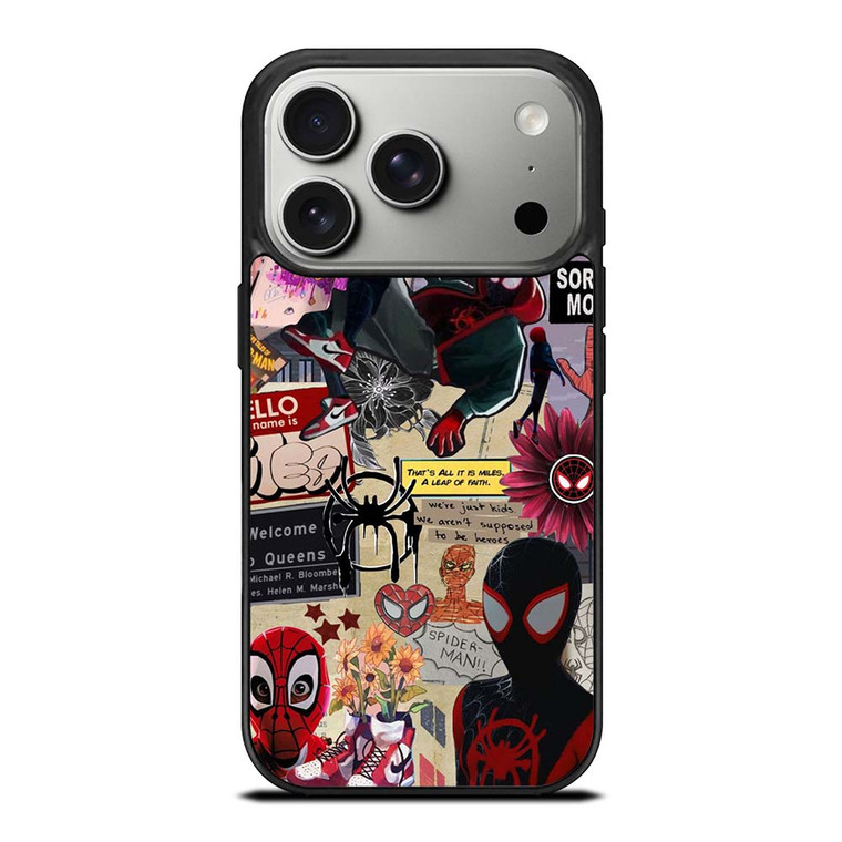 SPIDERMAN INTO THE SPIDER VERSE COLLAGE iPhone 17 Pro Case Cover
