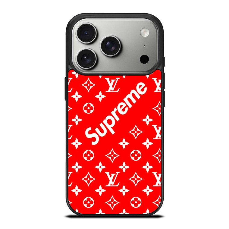 SUPREME LOUIS VUITTON RED iPhone 17 Pro Case Cover