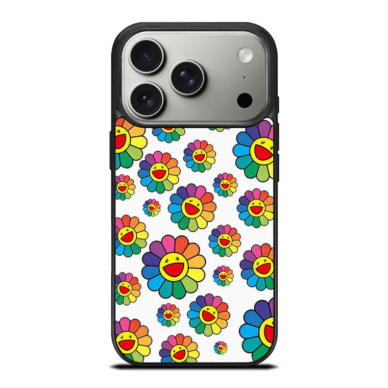 TAKASHI MURAKAMI FLOWER PATTERN iPhone 17 Pro Case Cover