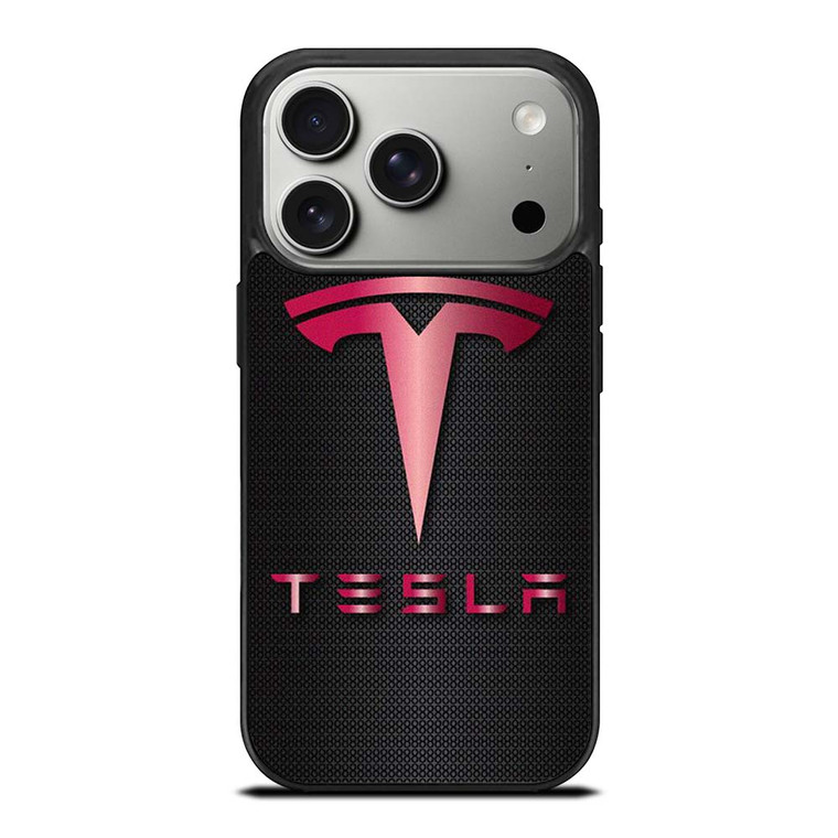 TESLA PINK CARBON iPhone 17 Pro Case Cover