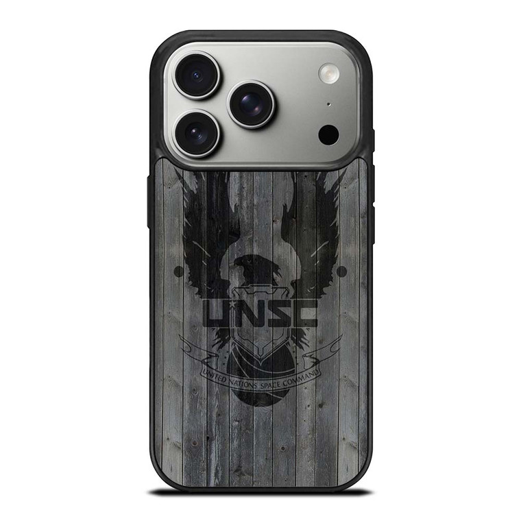 UNITED NATIONS SPACE COMMAND WOOD LOGO iPhone 17 Pro Case Cover