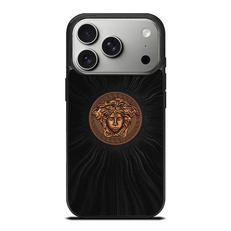 VERSACE LOGO EMBLEM GOLD BLACK ICON iPhone 17 Pro Case Cover