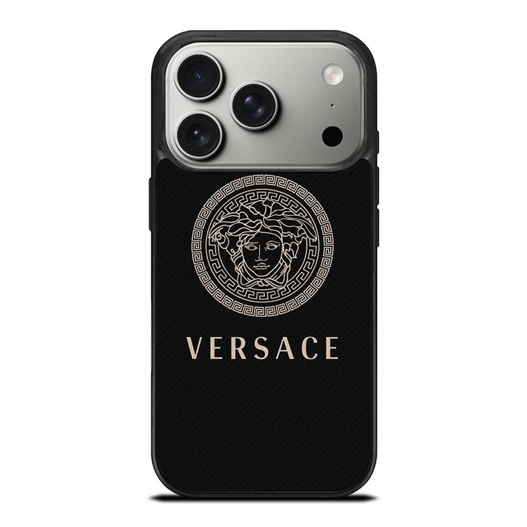 VERSACE LOGO ICON CARBON iPhone 17 Pro Case Cover