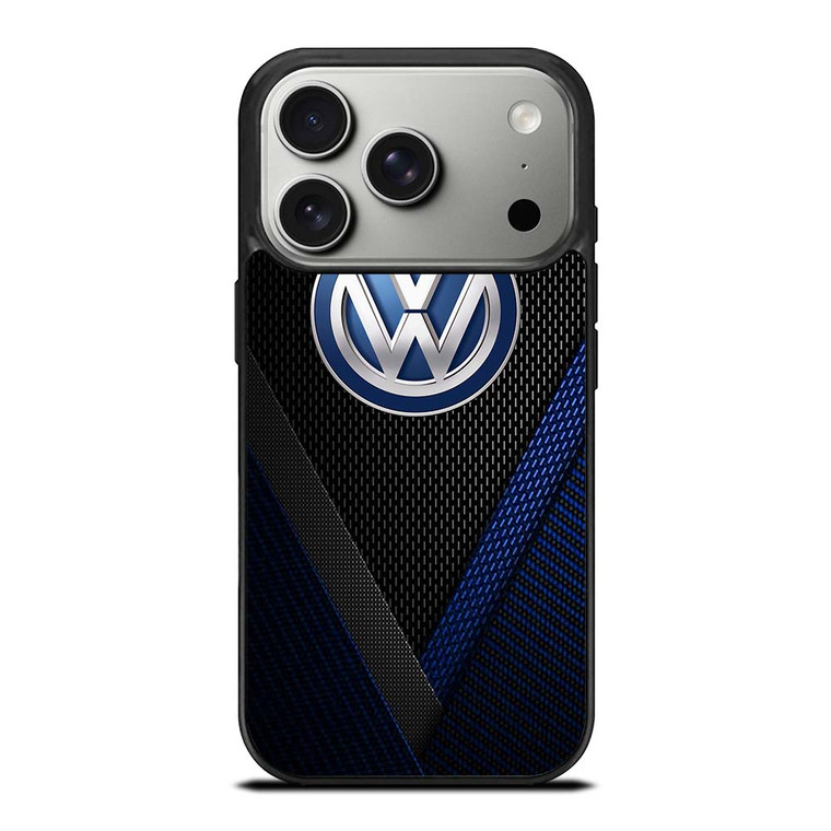 VW VOLKSWAGEN BLUE CARBON EMBLEM iPhone 17 Pro Case Cover