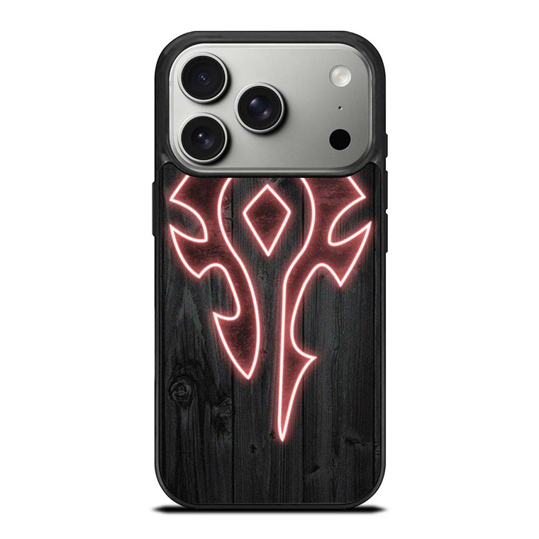 WORLD OF WARCRAFT HORDE WOOD LOGO iPhone 17 Pro Case Cover