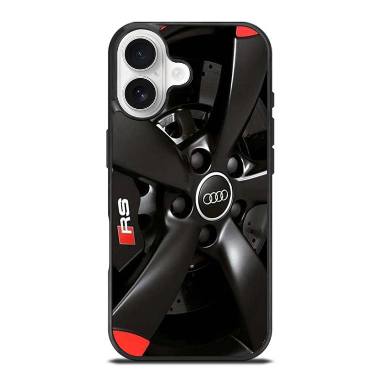 AUDI RS BLACK RED WHEEL iPhone 17 Case Cover