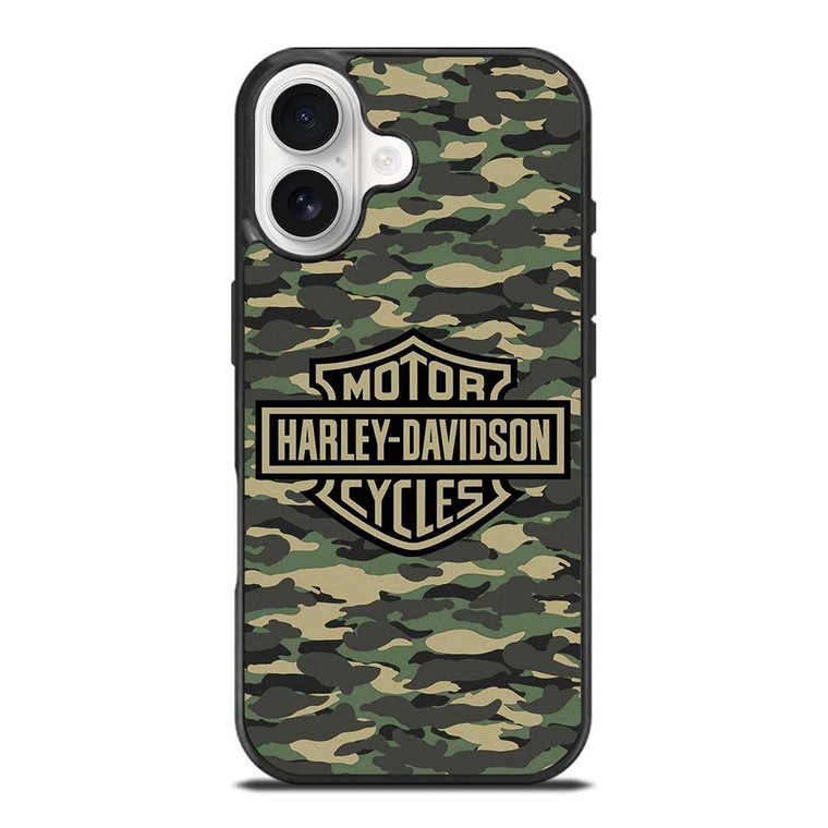 HARLEY DAVIDSON MOTORCYCLES LOGO COMPANY CAMO iPhone 17 Case Cover