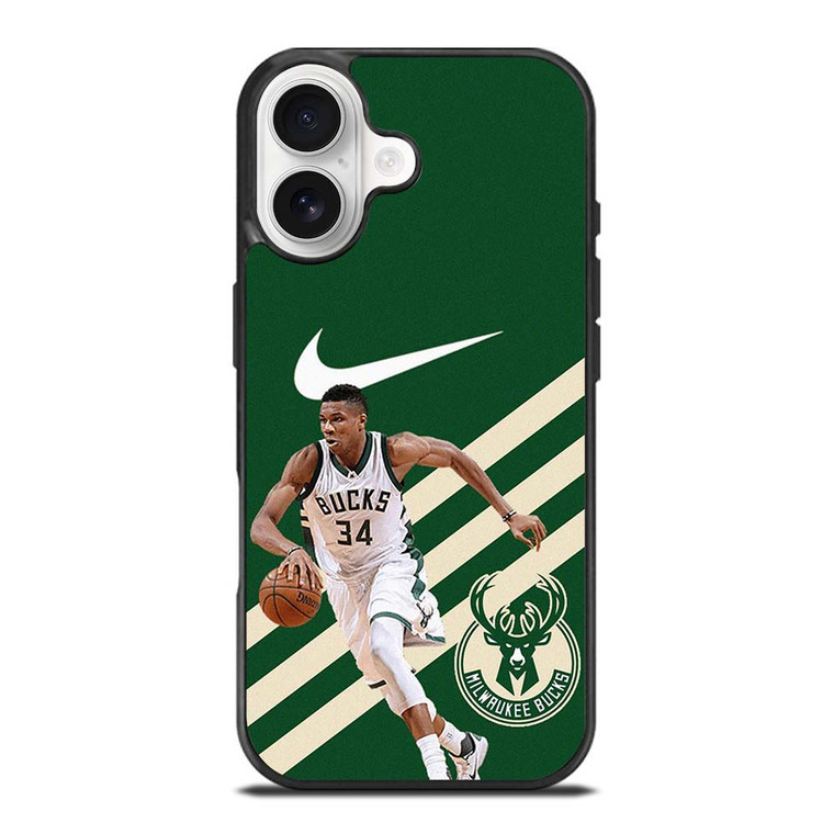 MILWAUKEE BUCKS NIKE GIANNIS ANTETOKOUNMPO iPhone 17 Case Cover MILWAUKEE BUCKS NIKE GIANNIS ANTETOKOUNMPO iPhone 17 Case Cover
