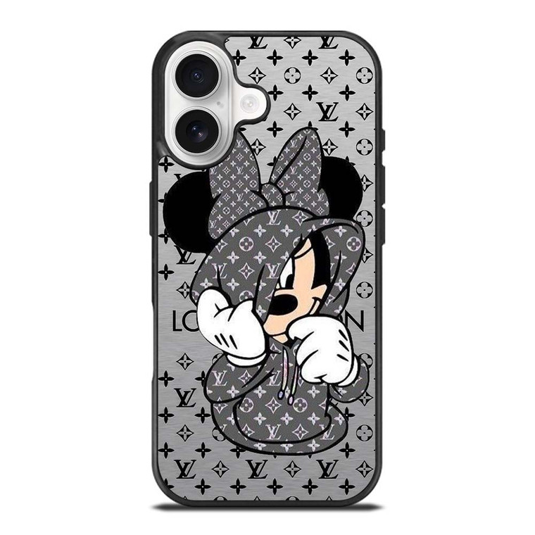 MINNIE MOUSE DISNEY FEAT LOUIS VUITTON LV GRAY iPhone 17 Case Cover MINNIE MOUSE DISNEY FEAT LOUIS VUITTON LV GRAY iPhone 17 Case Cover