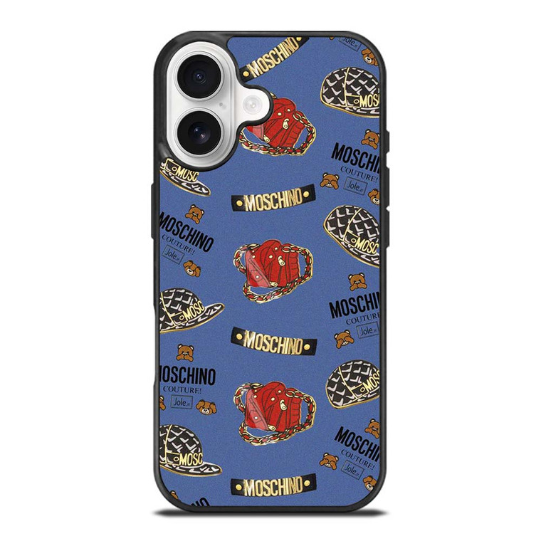 MOSCHINO COUTURE BEAR PATTERN iPhone 17 Case Cover MOSCHINO COUTURE BEAR PATTERN iPhone 17 Case Cover