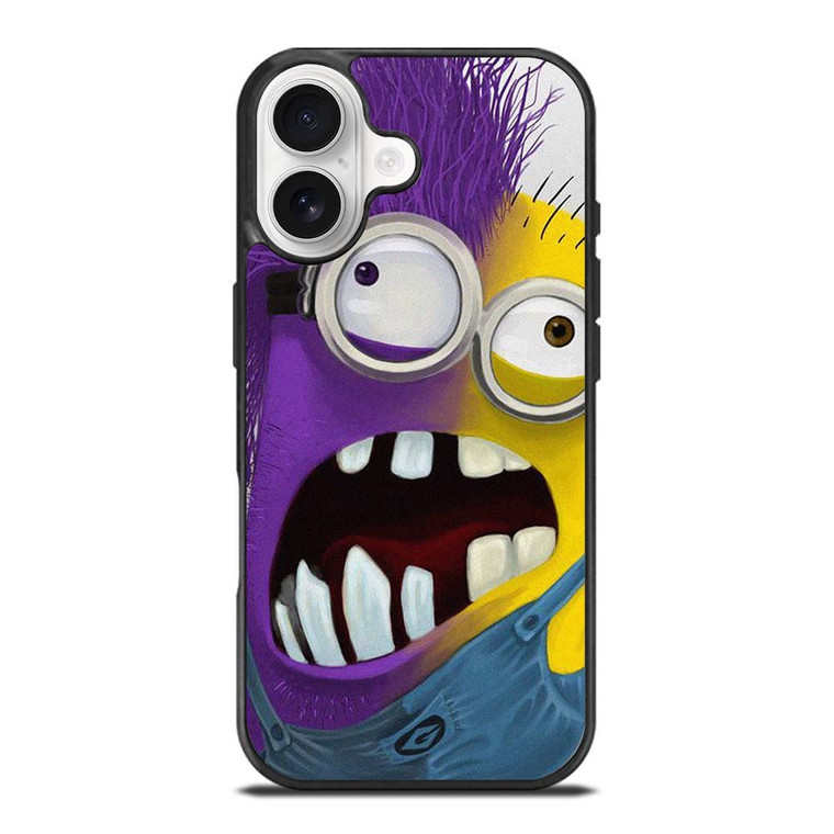 PURPLE HALF MINION CARTOON iPhone 17 Case Cover