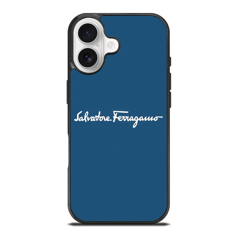 SALVATORE FERRAGAMO BLUE LOGO iPhone 17 Case Cover