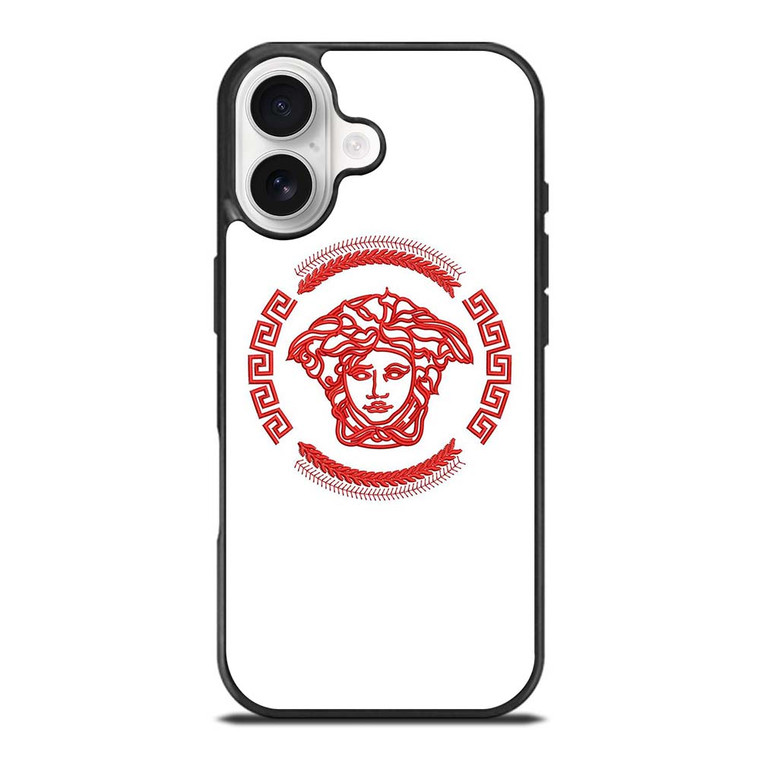 VERSACE LOGO RED EMBROIDERY ICON iPhone 17 Case Cover