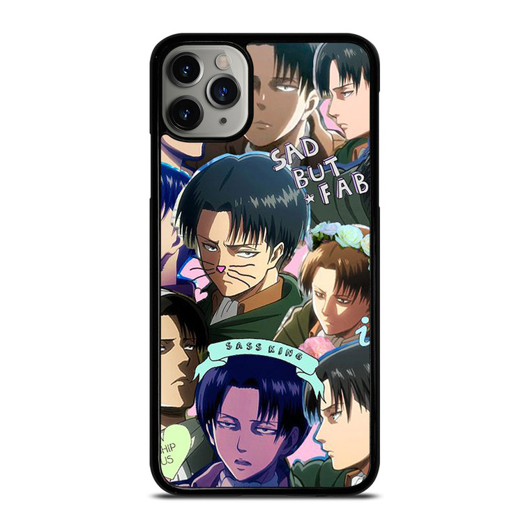 LEVI ACKERMAN ATTACK ON TITANS CUTE ANIME COLLAGE  iPhone 11 Pro Max Case Cover