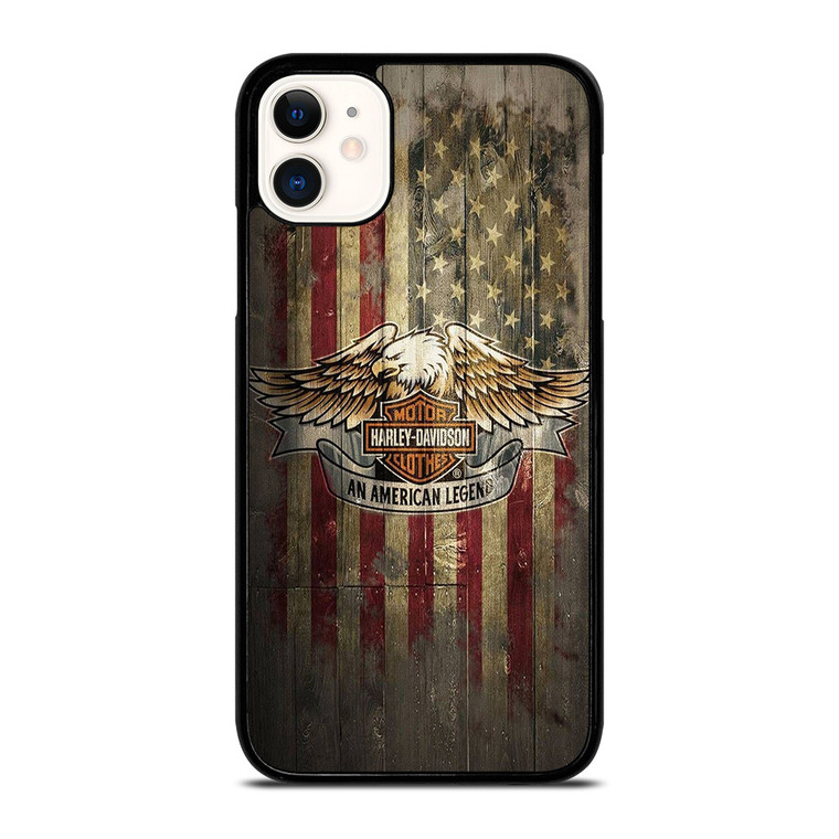 HARLEY DAVIDSON MOTORCYCLES USA WOOD LOGO  iPhone 11 Case Cover
