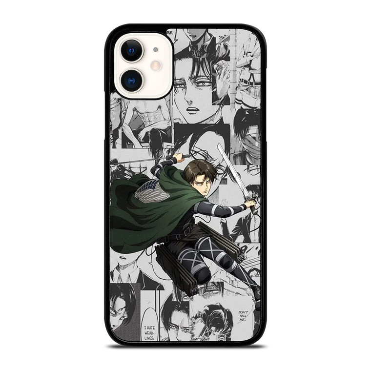 LEVI ACKERMAN ATTACK ON TITANS MANGA COLLAGE  iPhone 11 Case Cover