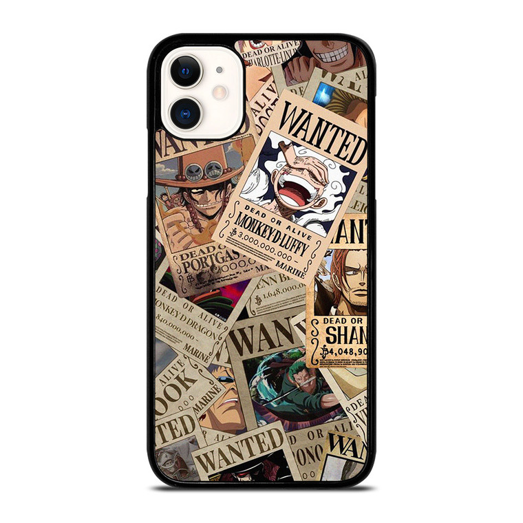 ONE PIECE POSTER WANTED COLLAGE  iPhone 11 Case Cover