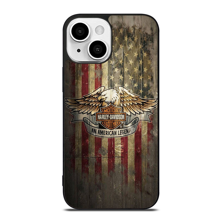 HARLEY DAVIDSON MOTORCYCLES USA WOOD LOGO iPhone 13 Mini Case Cover