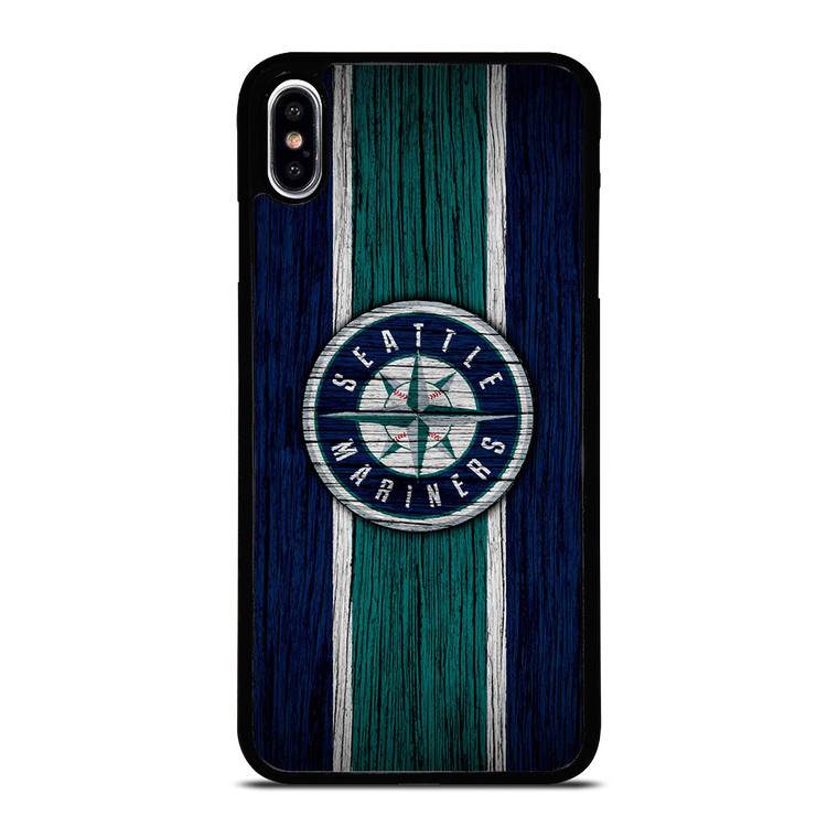SEATTLE MARINERS WOODEN STRIPE LOGO  iPhone XS Max Case Cover