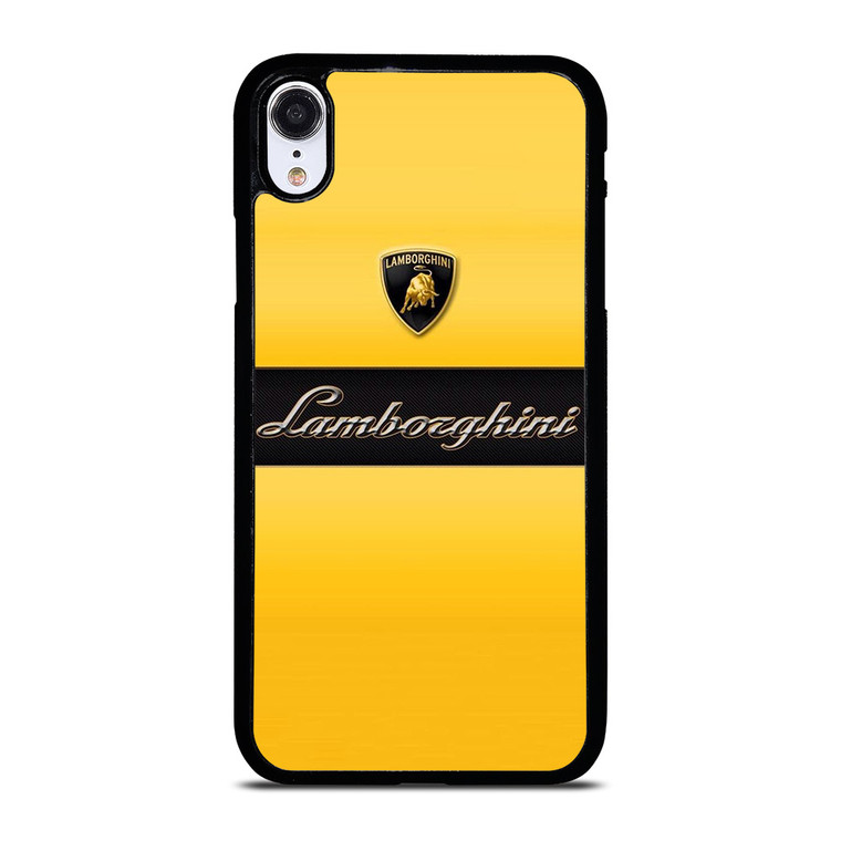 LAMBORGHINI YELLOW LOGO  iPhone XR Case Cover LAMBORGHINI YELLOW LOGO  iPhone XR Case Cover
