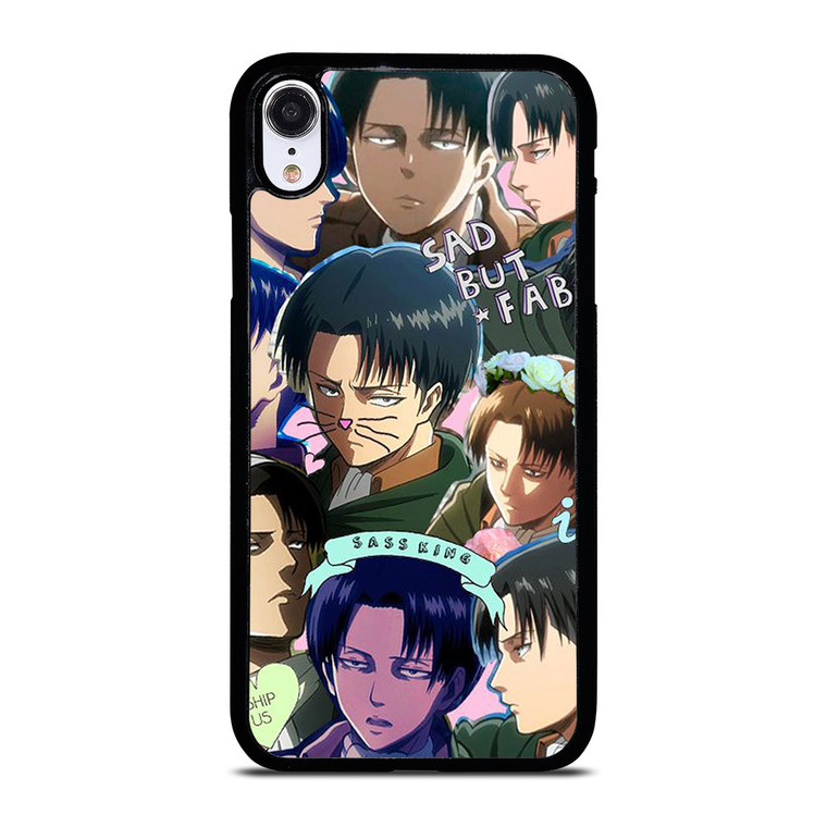 LEVI ACKERMAN ATTACK ON TITANS CUTE ANIME COLLAGE  iPhone XR Case Cover