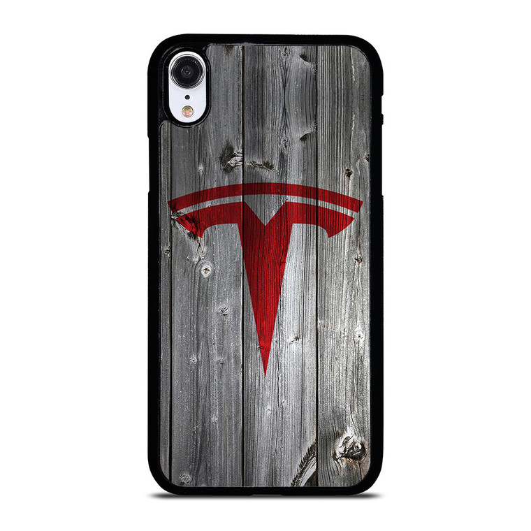 TESLA WOODEN LOGO  iPhone XR Case Cover
